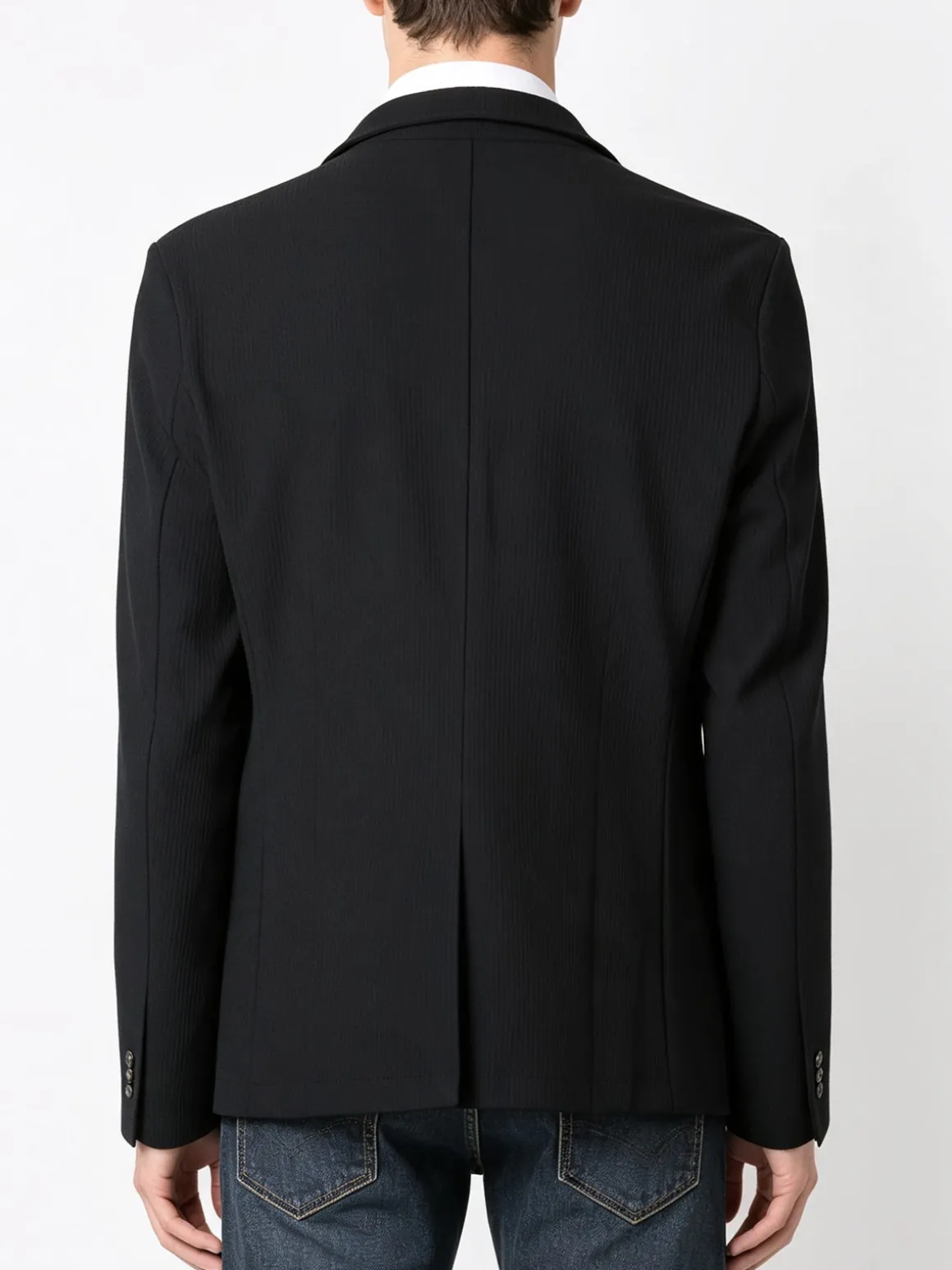 Ange Wear Blazer casual da uomo con bottoni - nero