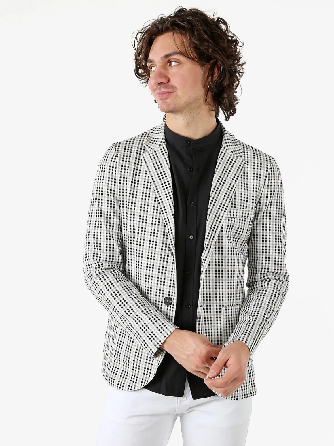 Ange Wear Blazer da uomo a quadretti