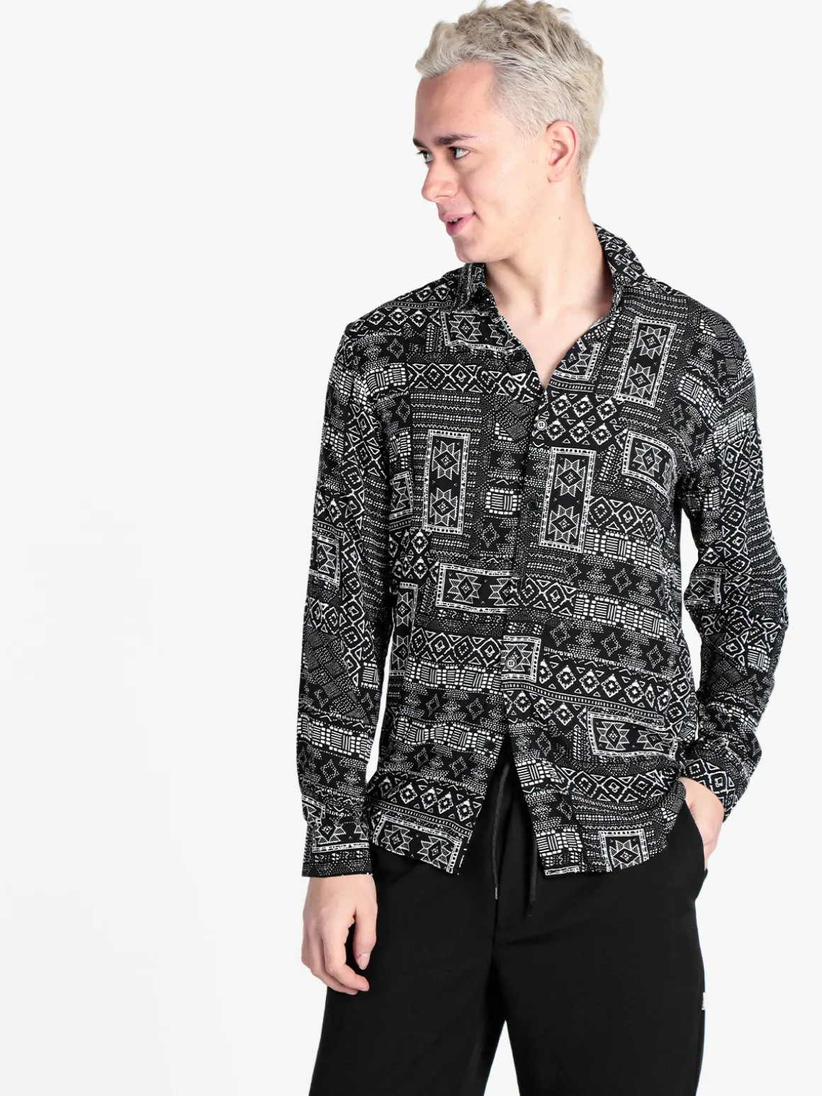 Ange Wear Camicia uomo leggera con stampe