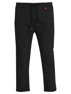 Ange Wear Pantaloni casual da uomo con culisse e risvolto