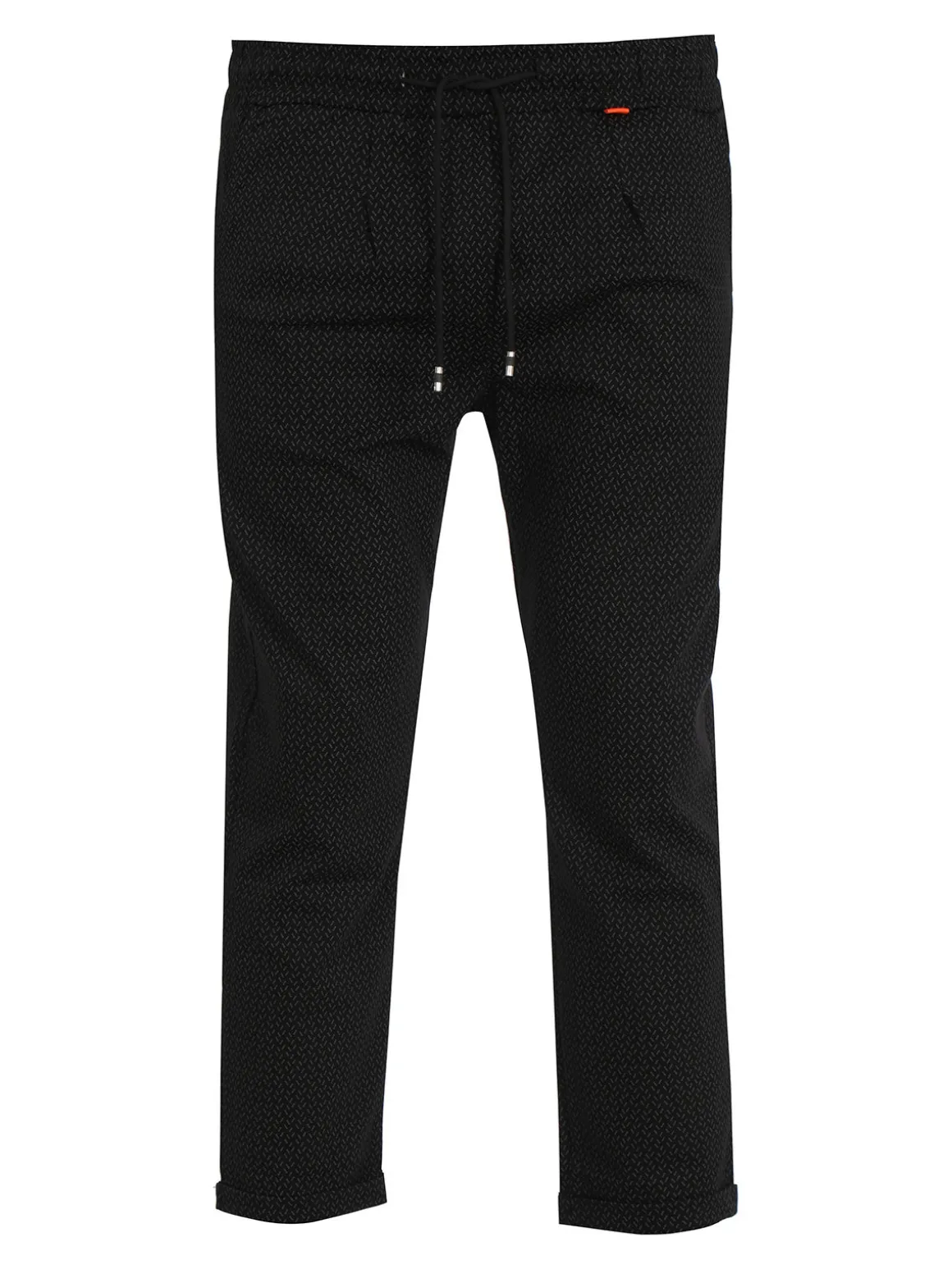 Ange Wear Pantaloni casul da uomo con coulisse e risvolto