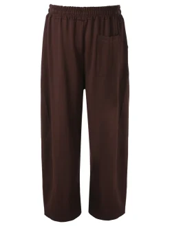 Ange Wear Pantaloni da uomo oversize a gamba larga con coulisse - moro