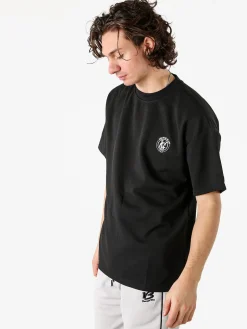 Ange Wear T-shirt girocollo da uomo a nido d'ape - nero