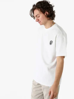 Ange Wear T-shirt girocollo da uomo a nido d'ape - bianco