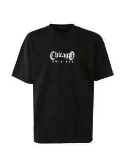 Ange Wear T-shirt oversize da uomo a nido d'ape - nero