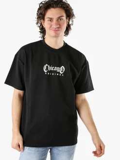 Ange Wear T-shirt oversize da uomo a nido d'ape - nero