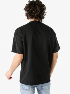 Ange Wear T-shirt oversize da uomo a nido d'ape - nero