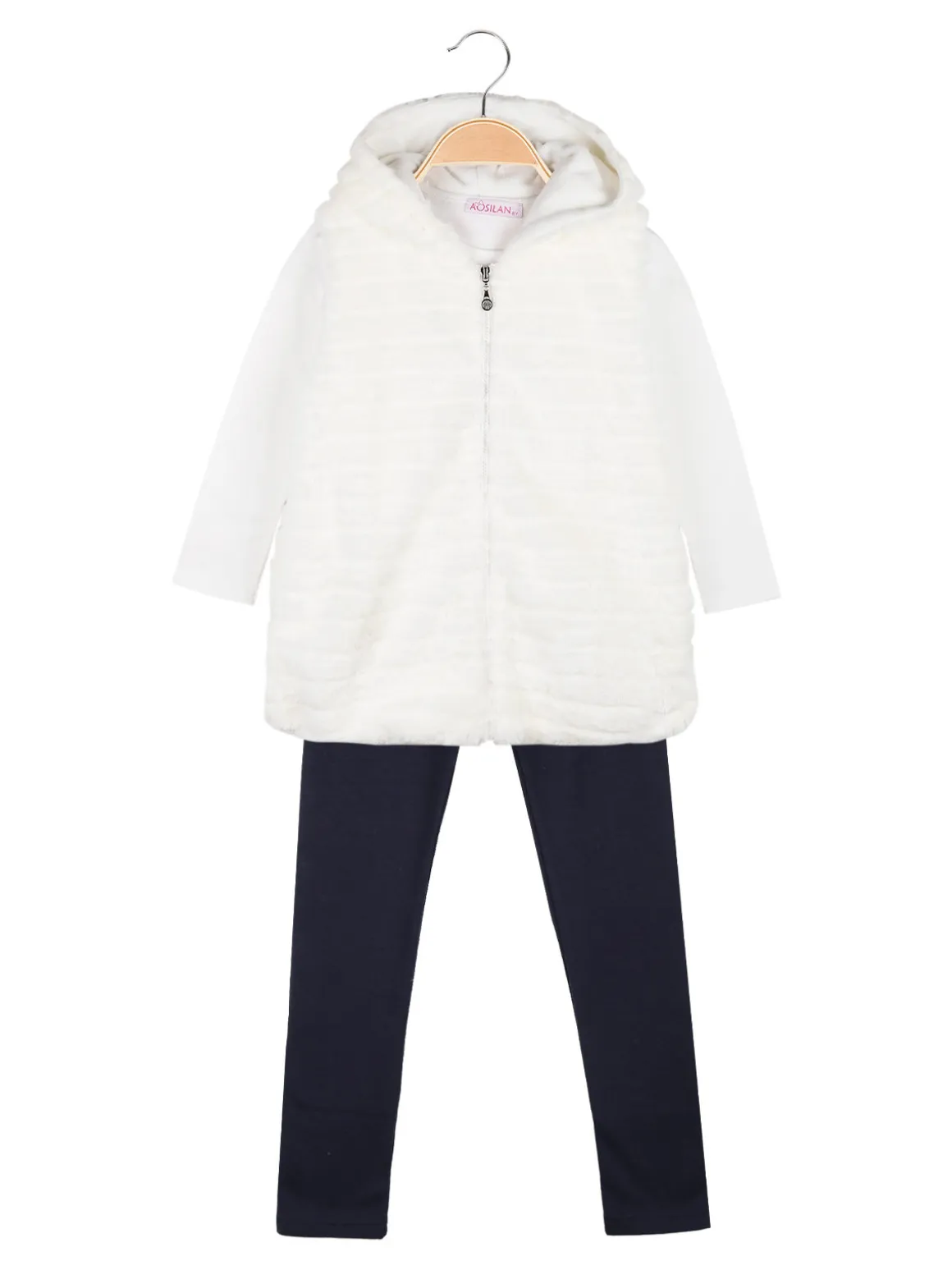 Aosi Lan Completo 3 pezzi da bambina con ecopelliccia