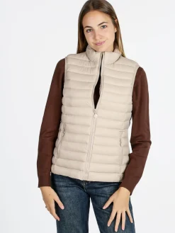 Arix & Fashion Gilet donna imbottito - beige
