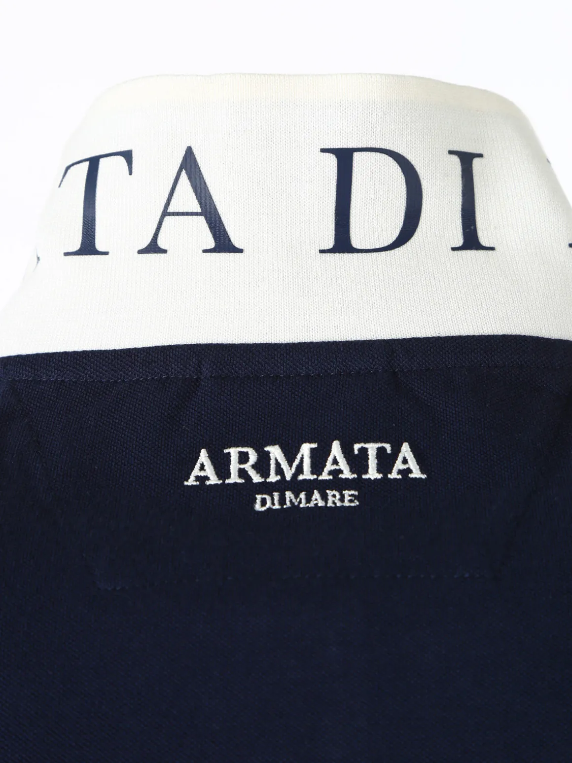 Armata Di Mare Polo da uomo in cotone a maniche corte con stampa - blu scuro