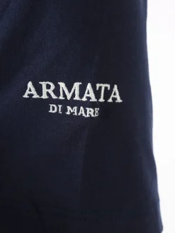 Armata Di Mare T-shirt girocollo da uomo in cotone - blu scuro