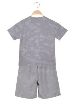 Armata Militare Completo corto da bambino in cotone con t-shirt e bermuda - grigio