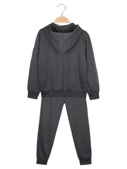 Armata Militare Completo 3 pezzi da bambino con cappuccio e zip - antracite