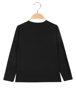 Armata Militare T-shirt da bambino a maniche lunghe con stampa - nero