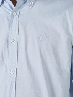 Ascot Sport Camicia da uomo in cotone a maniche lunghe - azzurro