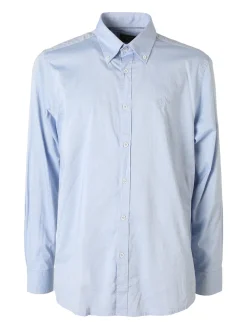 Ascot Sport Camicia da uomo in cotone a maniche lunghe - azzurro