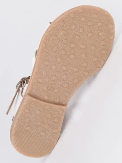 Asso Sandali bianchi con perle e strass