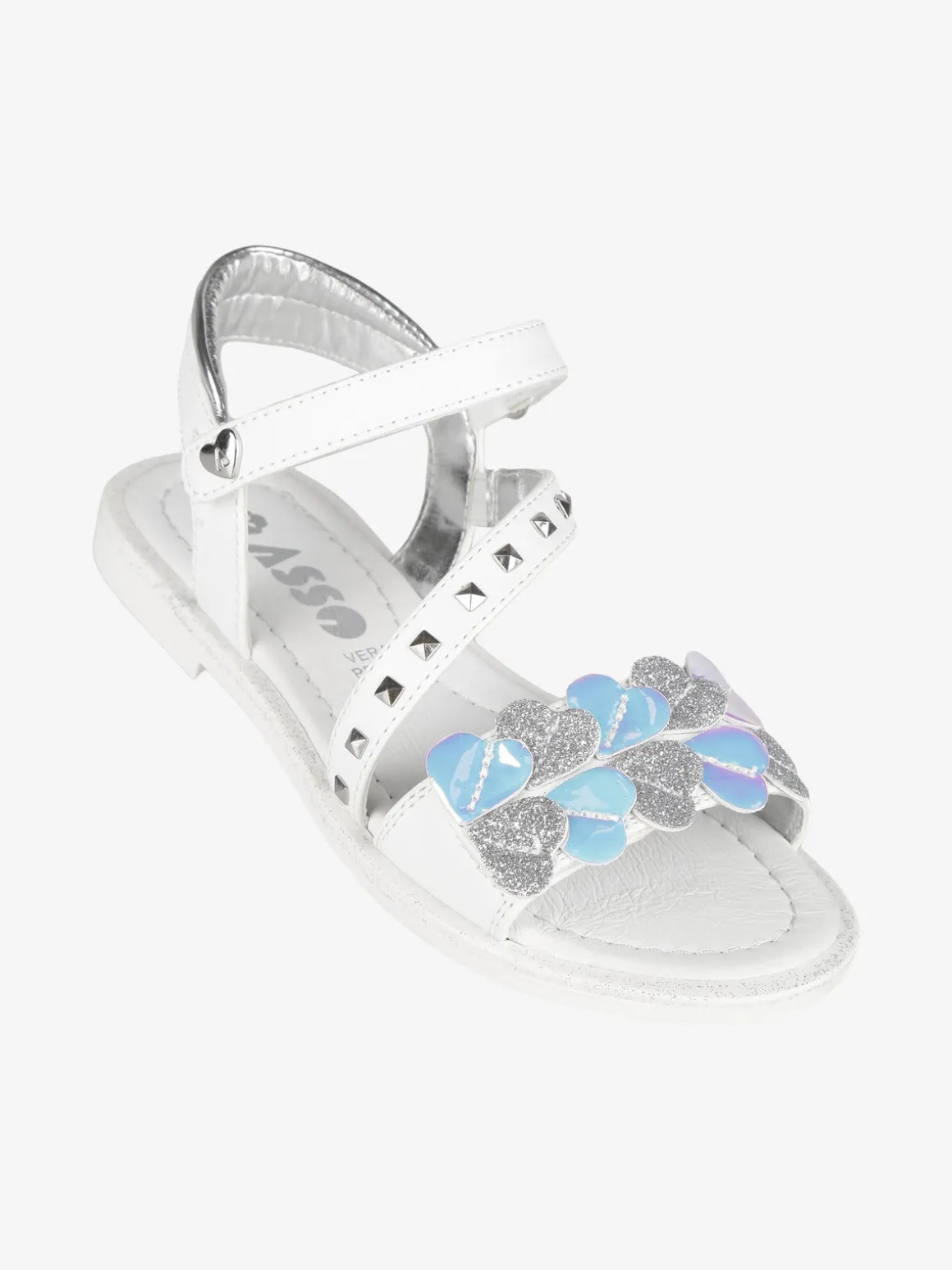 Asso Sandali da bambina con cuori e borchie