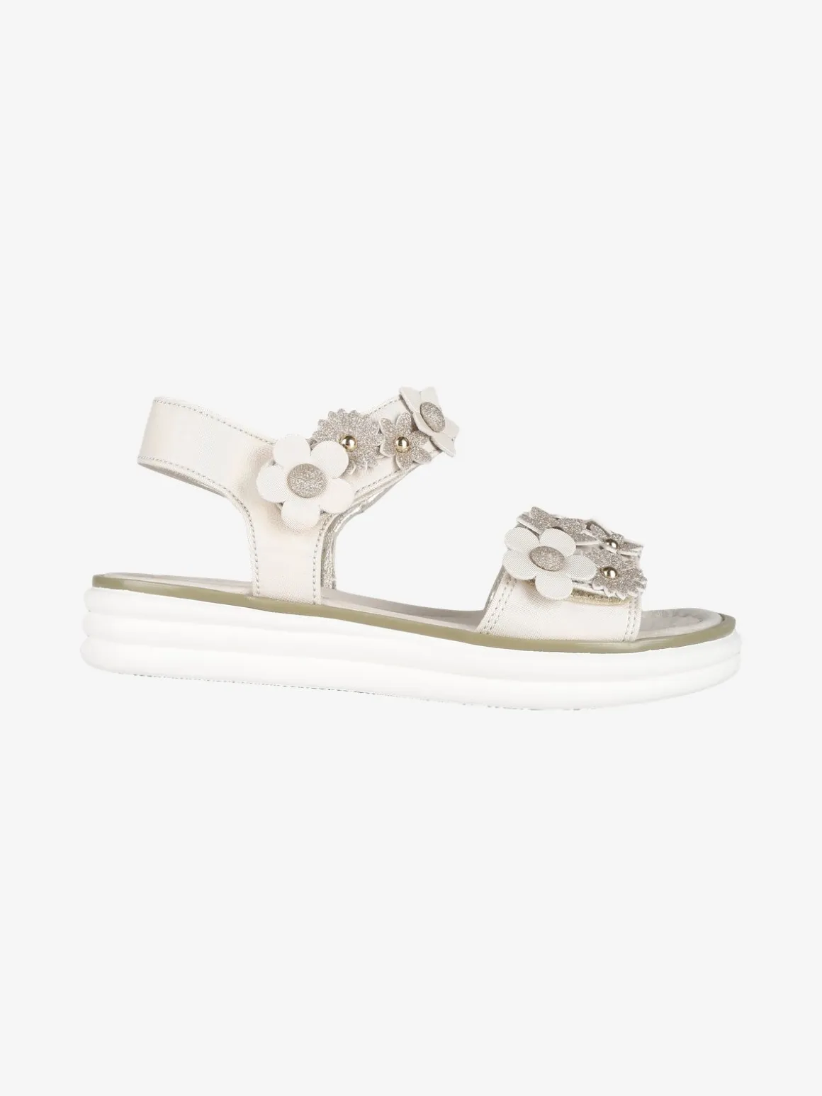 Asso Sandali da bambina con fiori e glitter