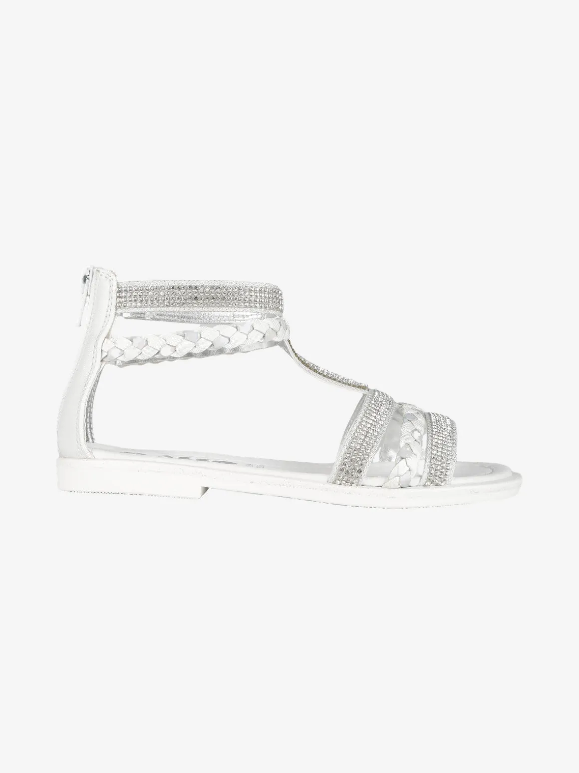 Asso Sandali intrecciati da ragazza con strass