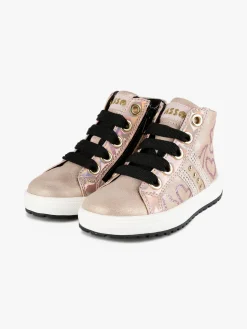 Asso Sneakers alte da bambina con cuori