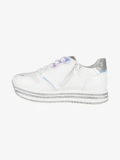 Asso Sneakers da bambina con platform e glitter