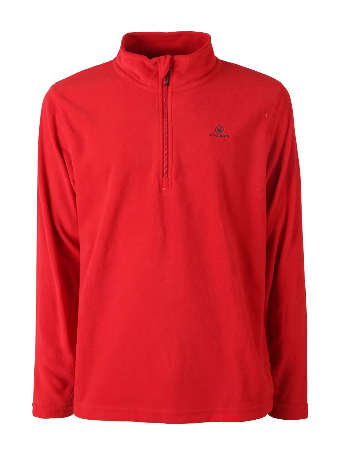 Athl Dpt Felpa da uomo mezza zip in micropile - rosso