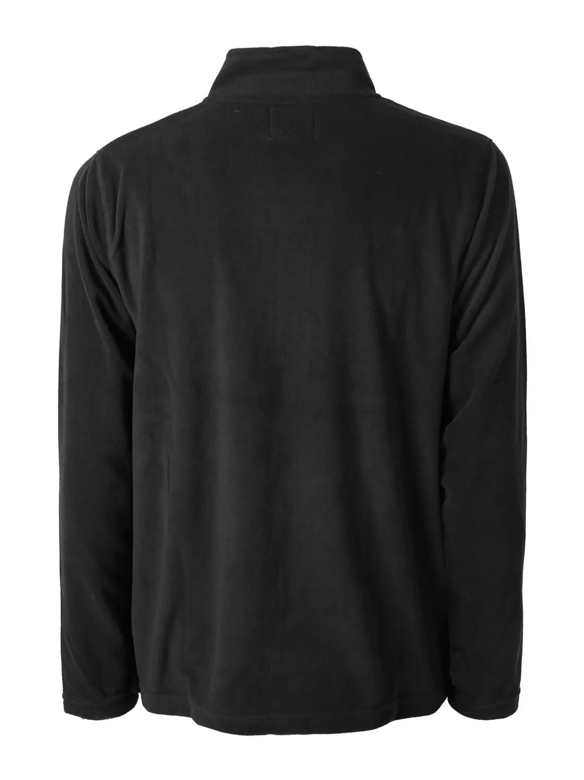 Athl Dpt Felpa da uomo mezza zip in micropile - nero