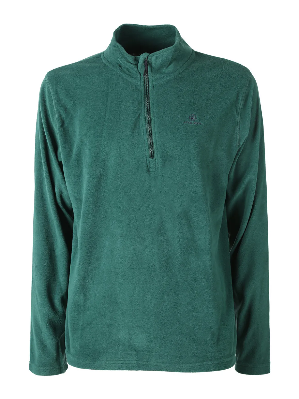 Athl Dpt Felpa da uomo mezza zip in micropile - verde
