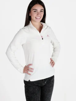 Athl Dpt Felpa donna in micropile mezza zip