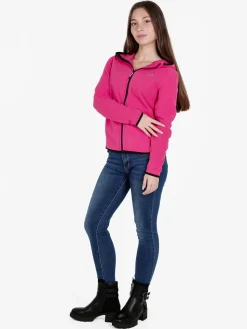 Athl Dpt Felpa donna in pile con cappuccio e zip