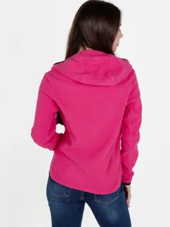 Athl Dpt Felpa donna in pile con cappuccio e zip