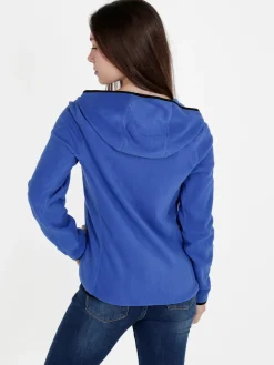 Athl Dpt Felpa donna in pile con cappuccio e zip