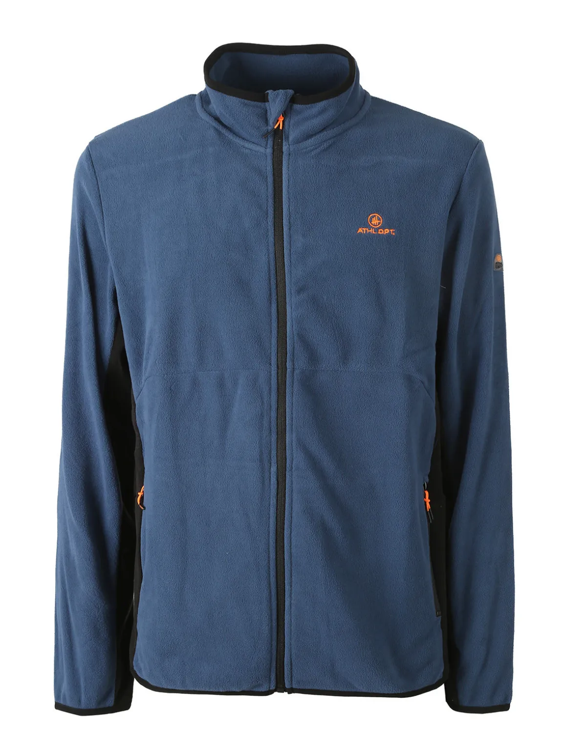 Athl Dpt Felpa uomo full zip in micropile con bordi a contrasto - cielo