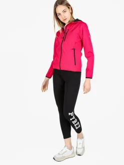 Athl Dpt Giacca a vento da donna con cappuccio e zip