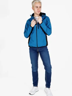 Athl Dpt Giacca da uomo impermeabile con cappuccio e zip