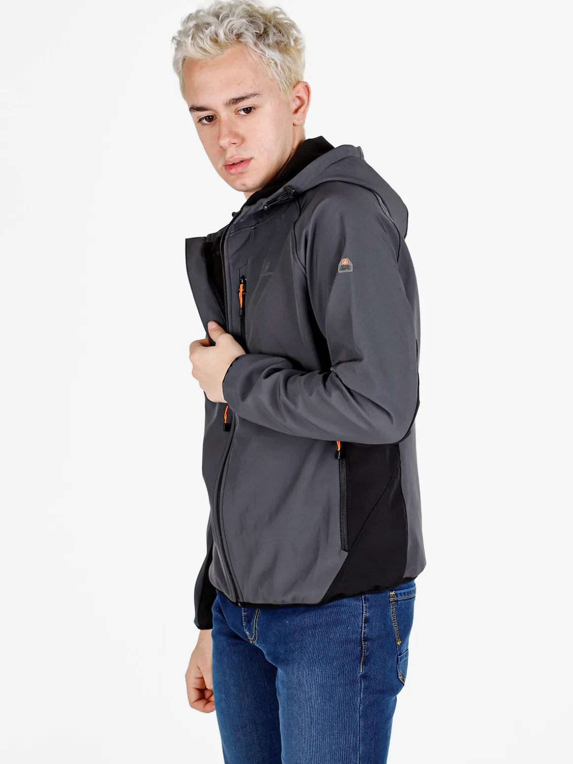 Athl Dpt Giacca da uomo impermeabile con cappuccio e zip