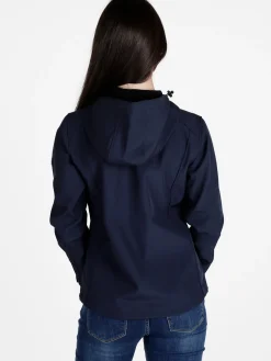 Athl Dpt Giacca impermeabile da donna con cappuccio e interno in pile