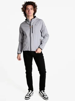 Athl Dpt Giacca sportiva da uomo impermeabile con cappuccio e zip