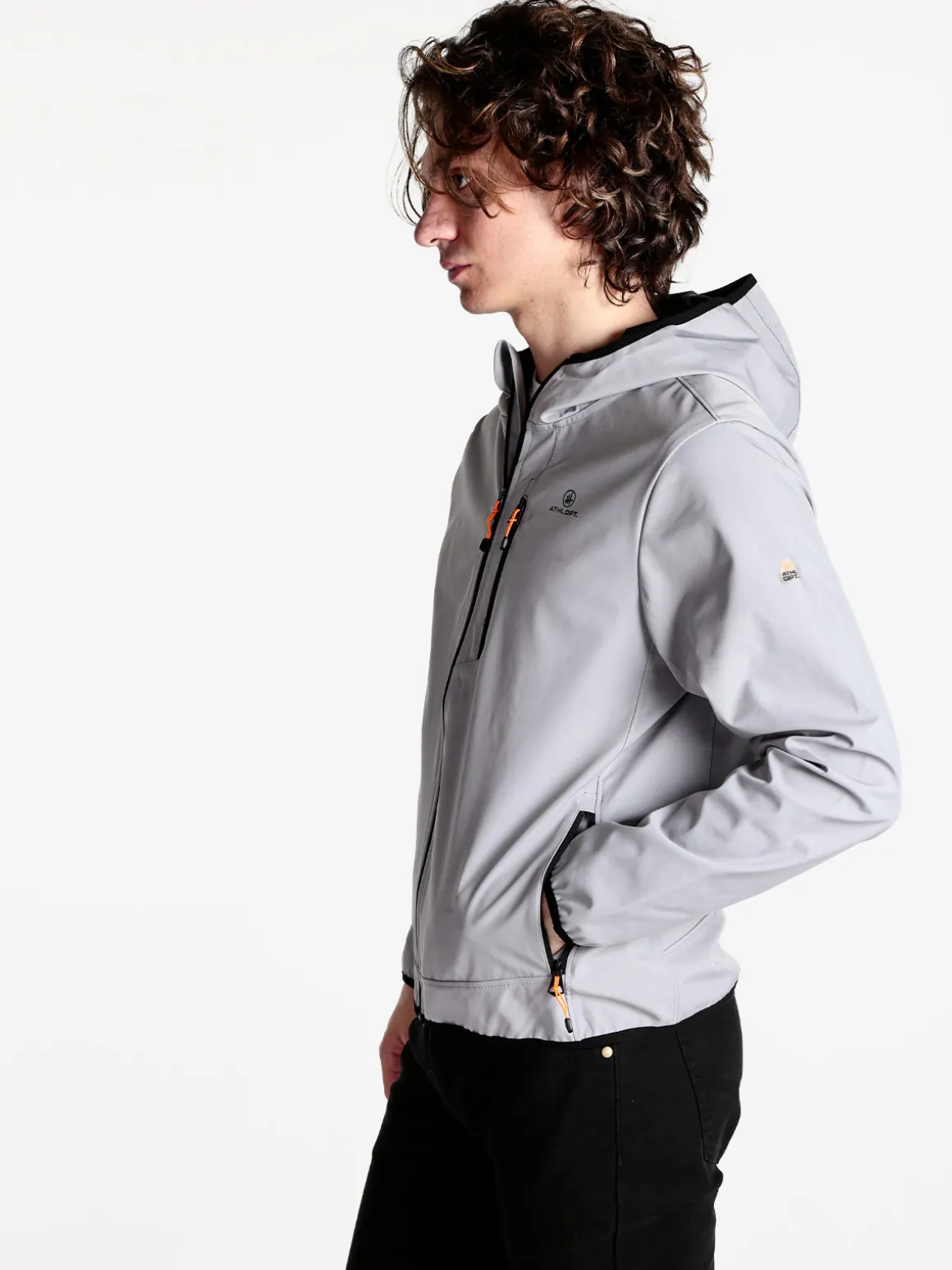 Athl Dpt Giacca sportiva da uomo impermeabile con cappuccio e zip