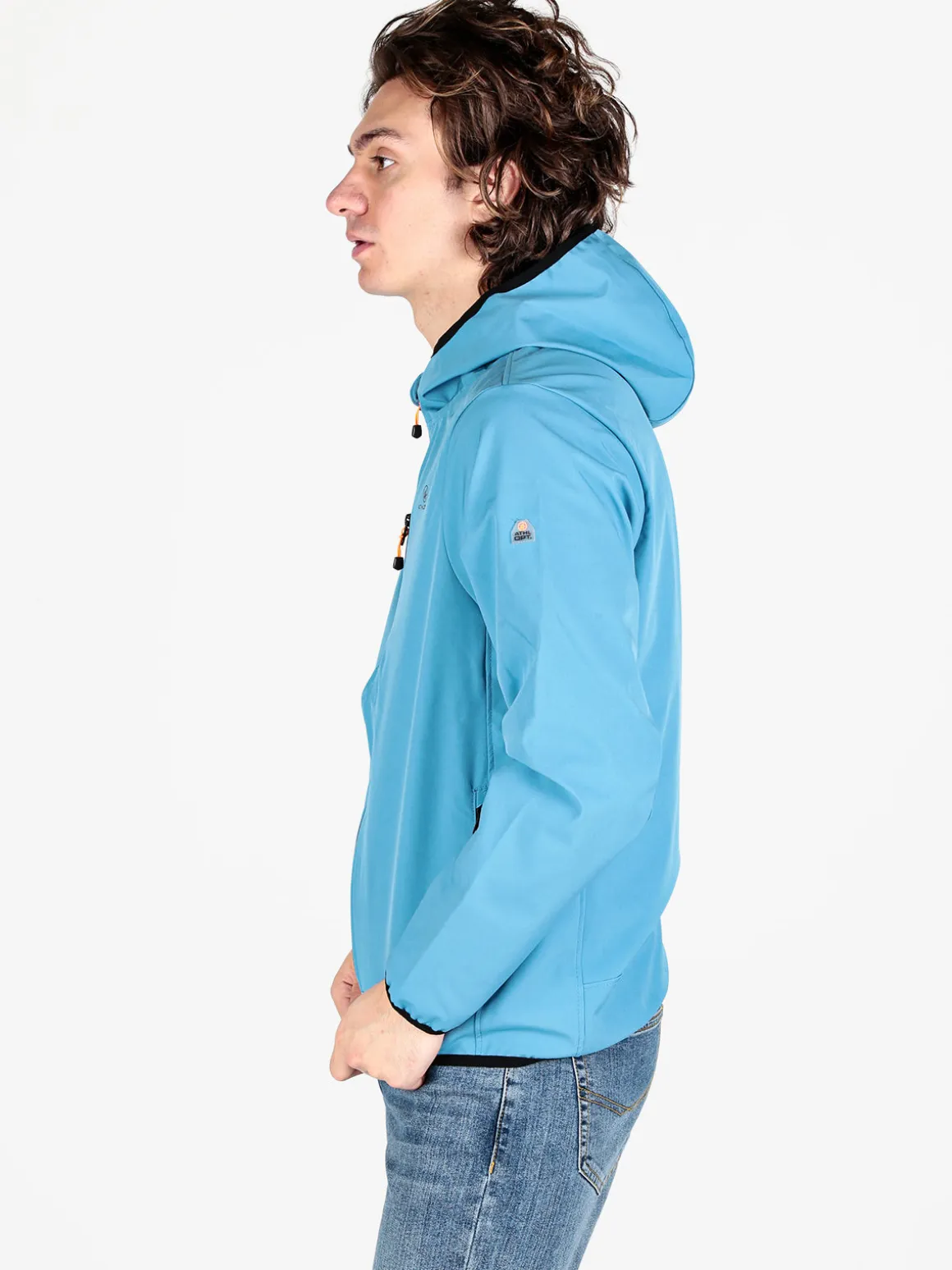 Athl Dpt Giacca sportiva da uomo impermeabile con cappuccio e zip