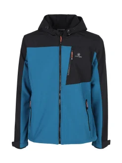 Athl Dpt Giacca sportiva da uomo impermeabile con cappuccio e interno in pile