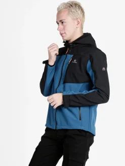 Athl Dpt Giacca sportiva da uomo impermeabile con cappuccio e interno in pile