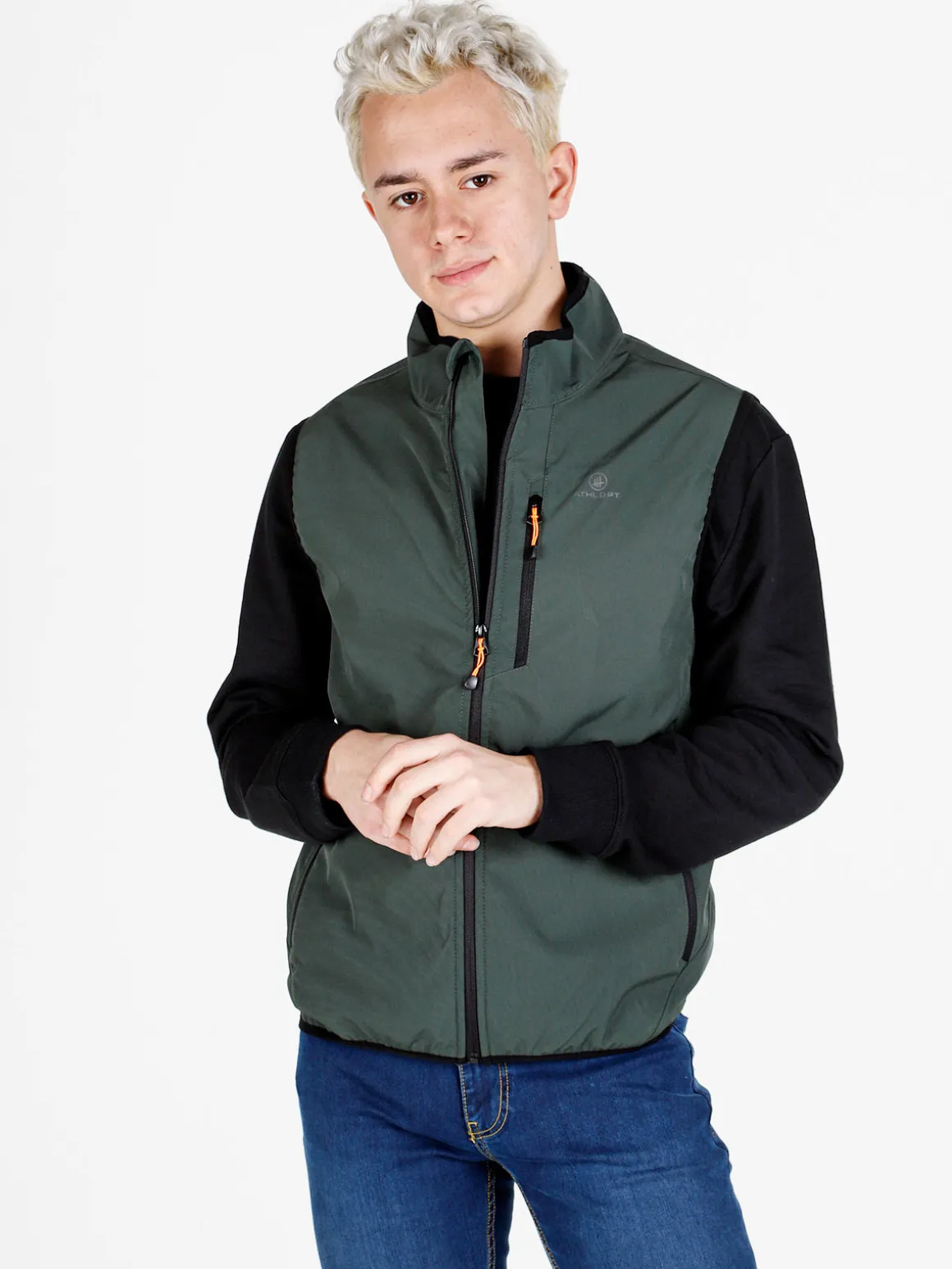 Athl Dpt Gilet da uomo impermeabile con zip