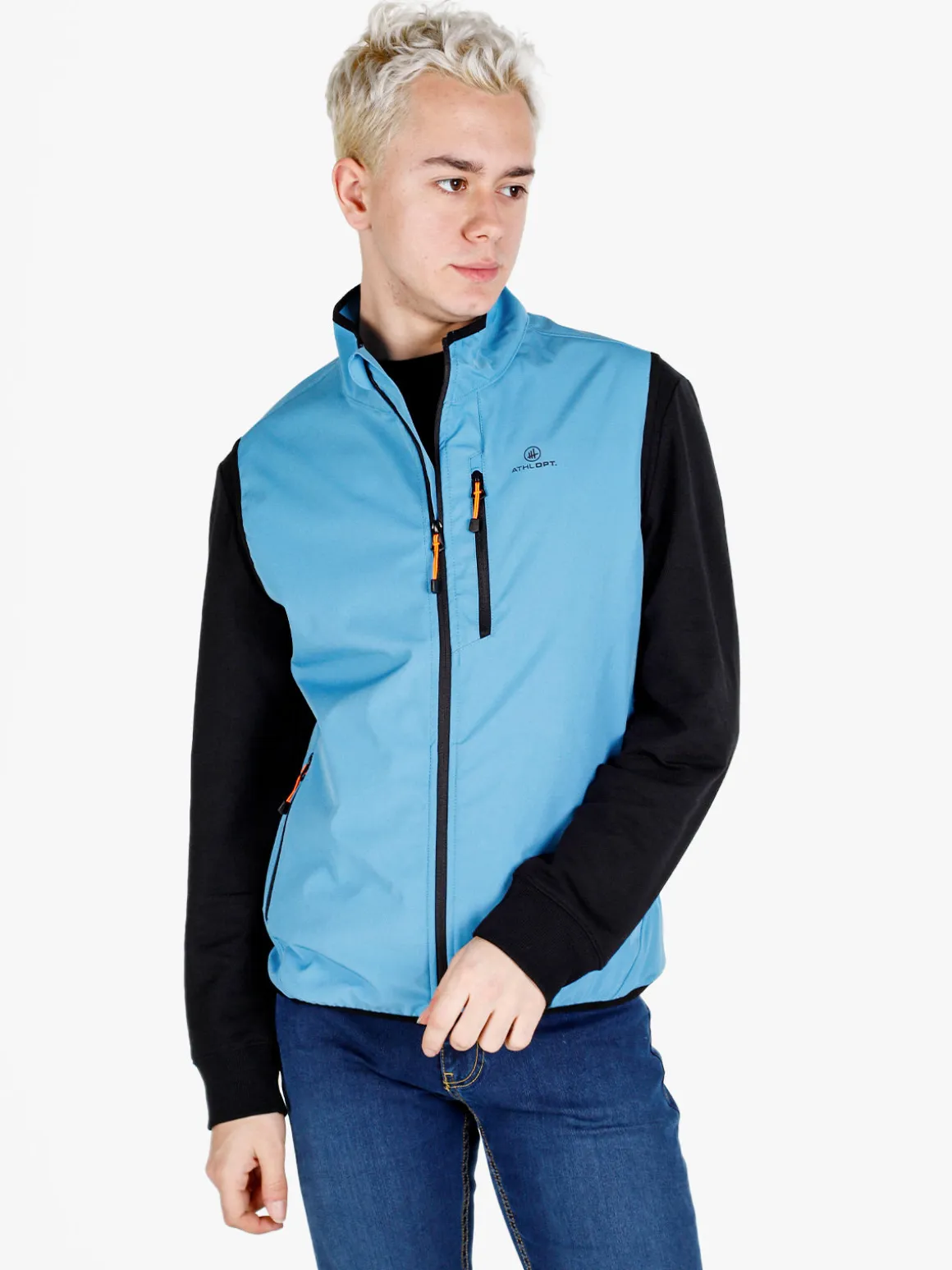 Athl Dpt Gilet da uomo impermeabile con zip