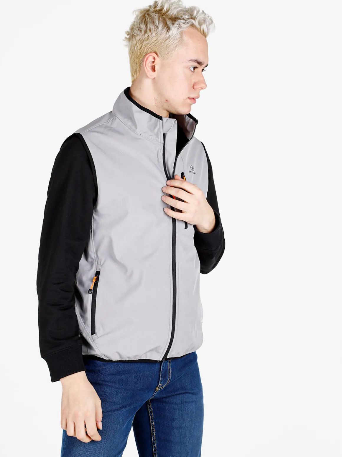 Athl Dpt Gilet da uomo impermeabile con zip