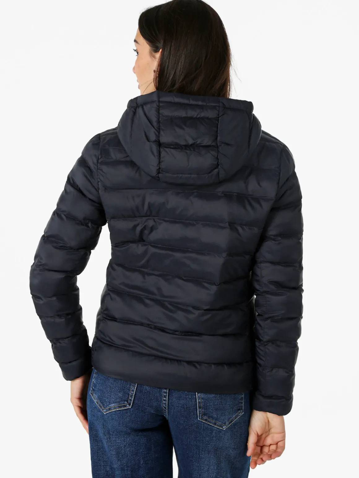 Athl Dpt Giubbino donna 100 grammi con cappuccio e zip - blu scuro