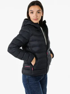 Athl Dpt Giubbino donna 100 grammi con cappuccio e zip - blu scuro