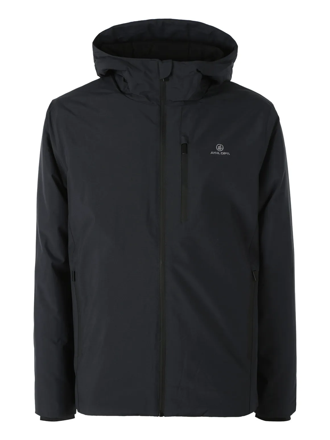 Athl Dpt Giubbotto da uomo impermeabile con cappuccio e zip - blu scuro