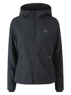 Athl Dpt Giubbotto donna impermeabile con cappuccio e zip - blu scuro